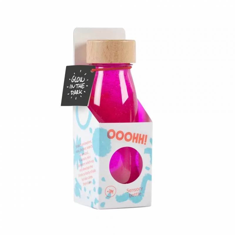 Botella sensorial - FLOAT - Rosa Glow in the dark - Casa de Fieras