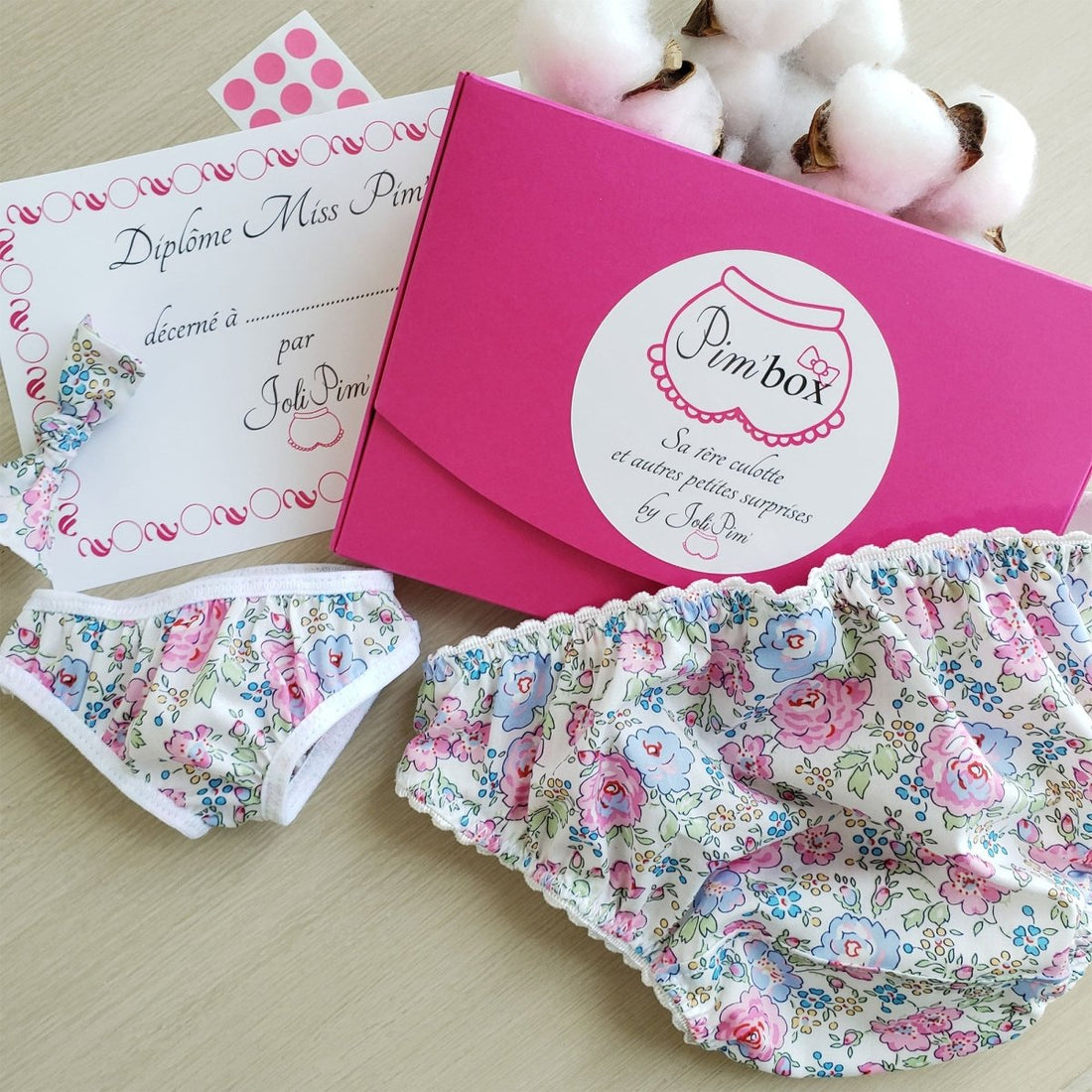 Braguitas de aprendizaje - Liberty peonías (rosa y azul) - Casa de Fieras