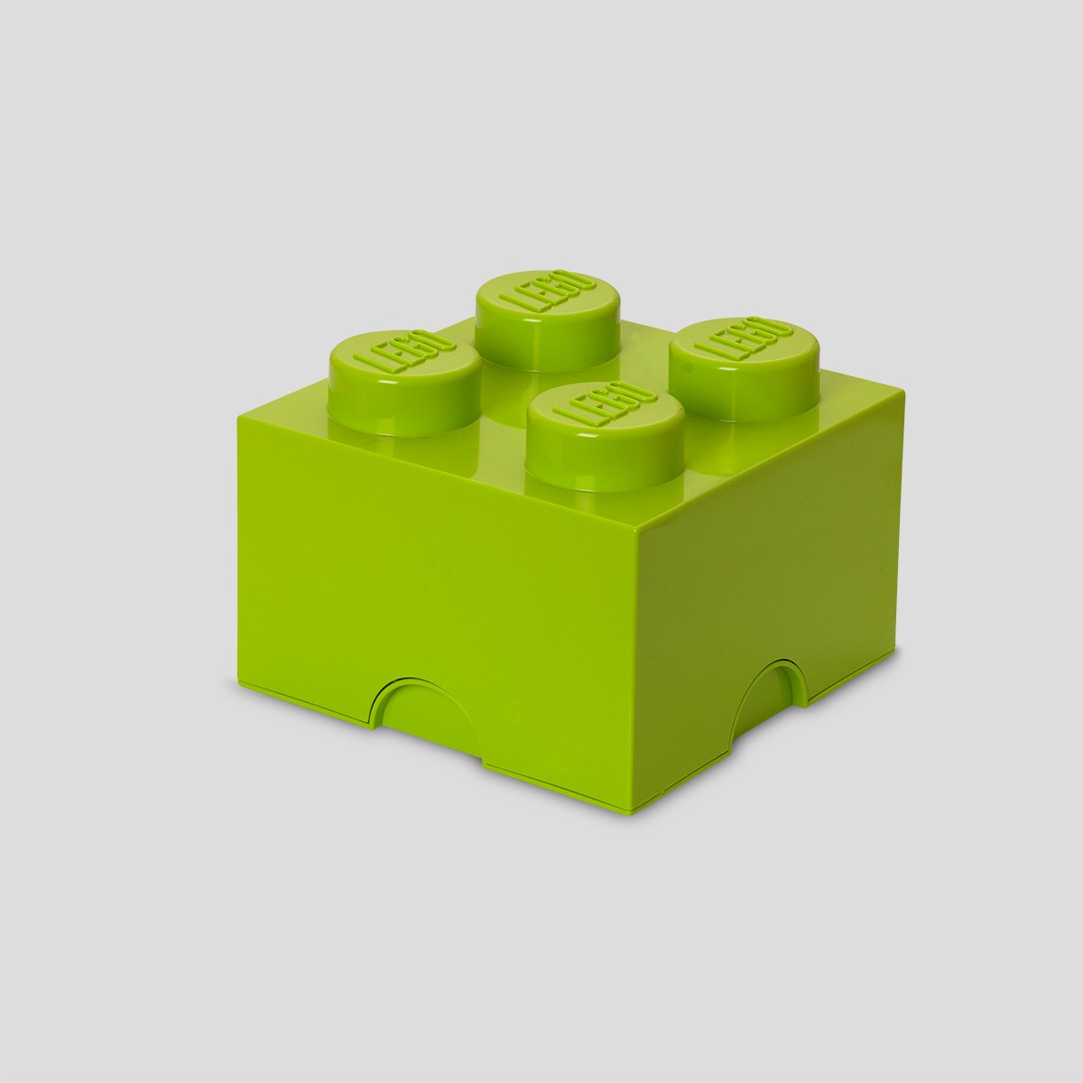 Lego - Caja en forma de bloque tipo Lego, 4 perillas, 1 caja, apilable,  caja de almacenamiento