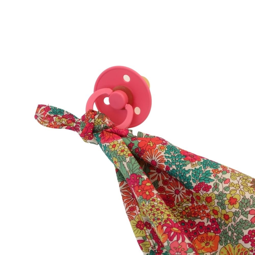 Chupetero de algodón egipcio - Flores de coral - Casa de Fieras