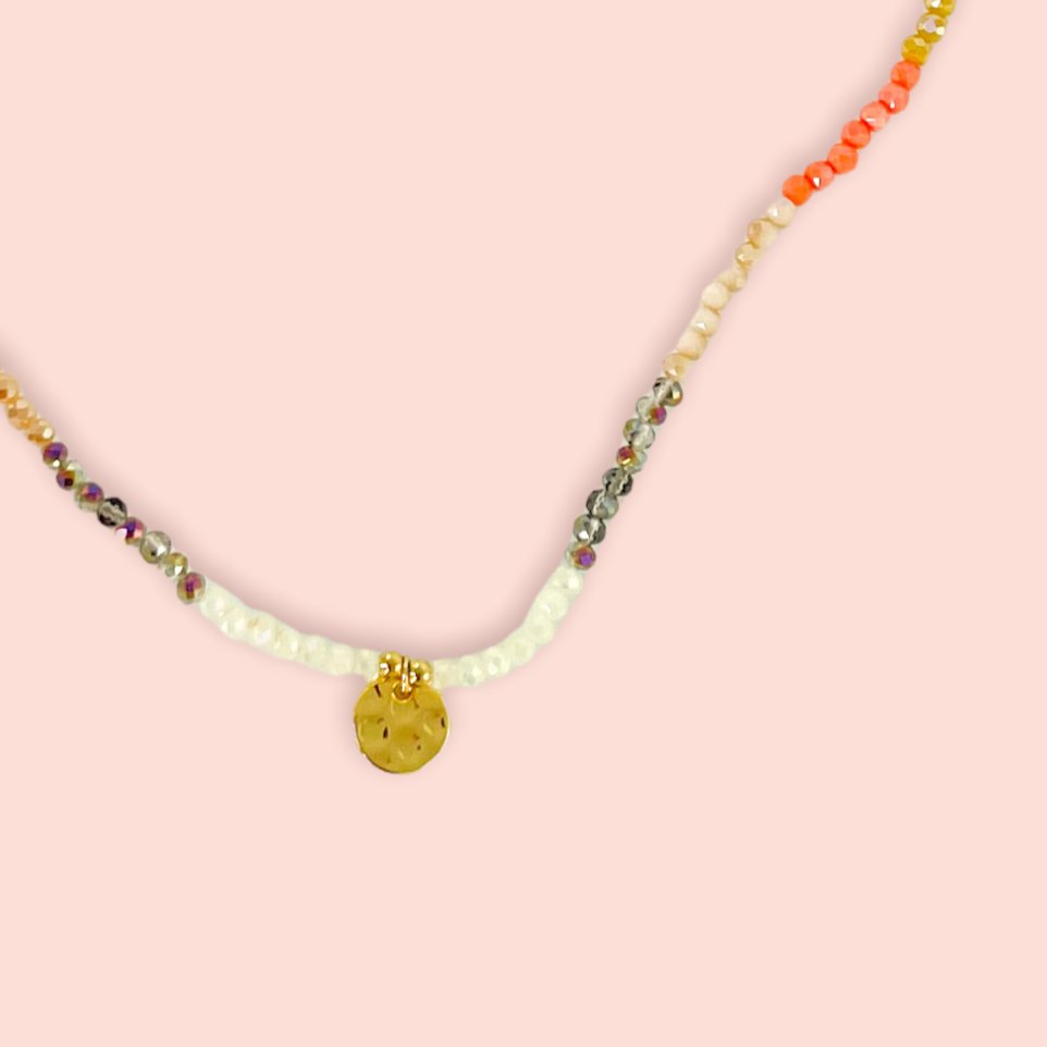 Collar cuentas - Coral - Casa de Fieras