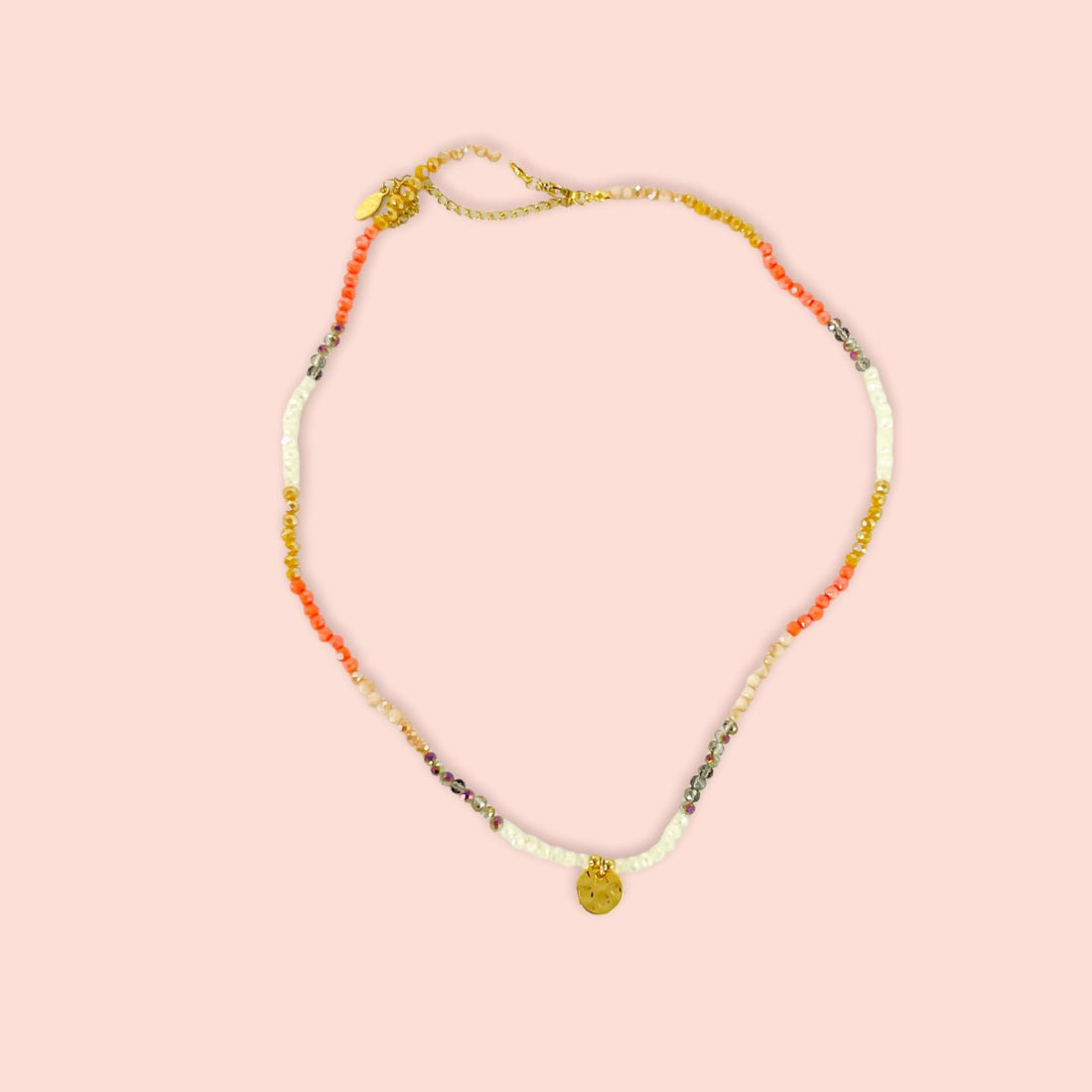 Collar cuentas - Coral - Casa de Fieras