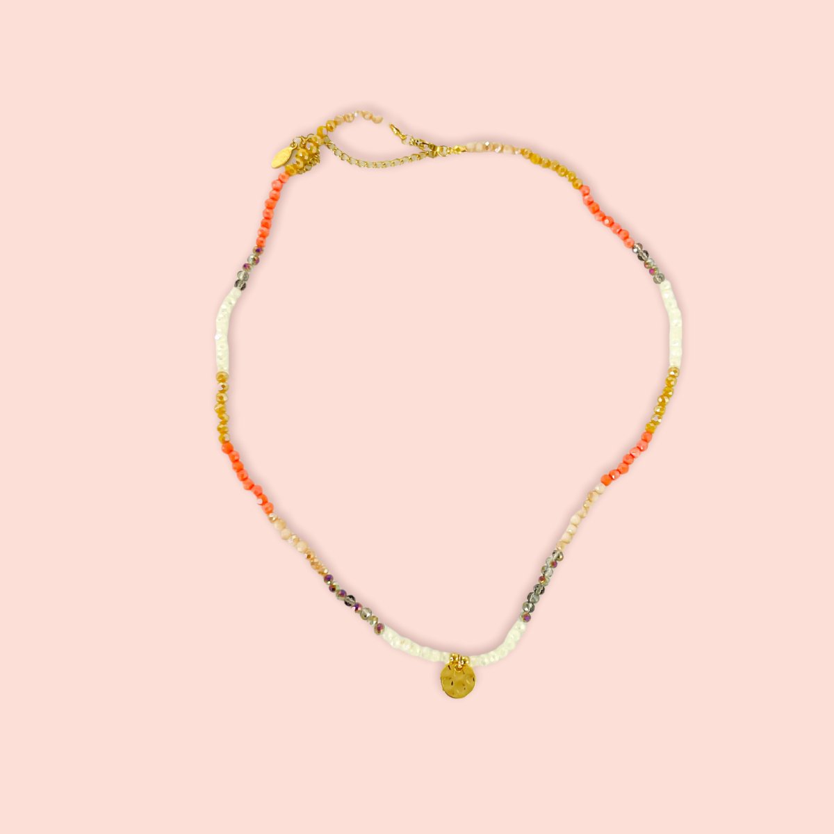 Collar cuentas - Coral - Casa de Fieras