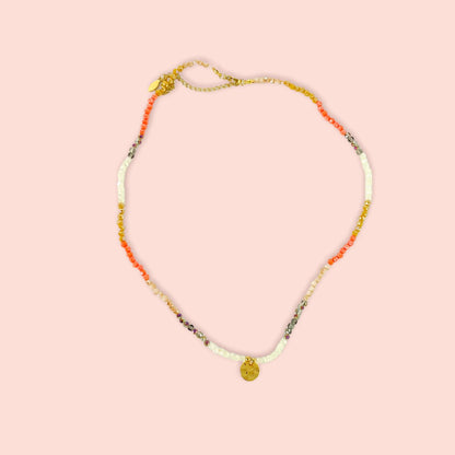 Collar cuentas - Coral - Casa de Fieras