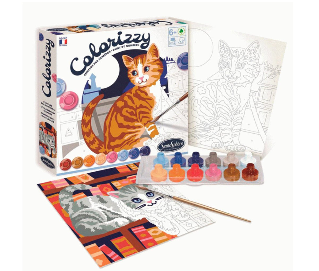 Colorear por números - Gatos - Casa de Fieras