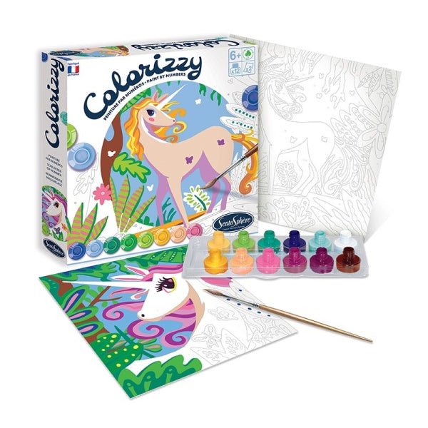 Colorear por números - Unicornio - Casa de Fieras