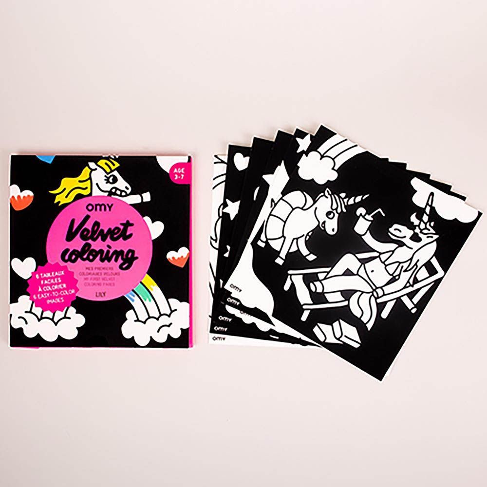 Cuadros de terciopelo para colorear - Unicornio - Casa de Fieras