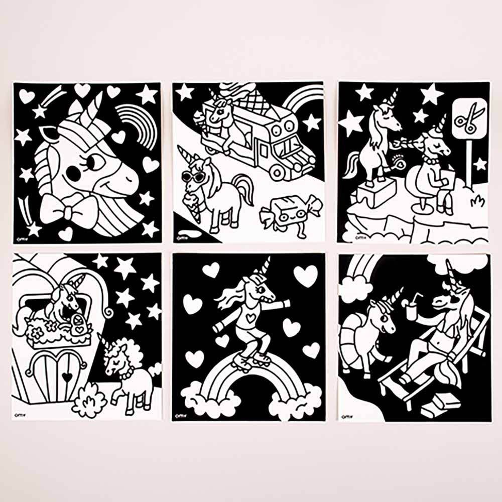 Cuadros de terciopelo para colorear - Unicornio - Casa de Fieras