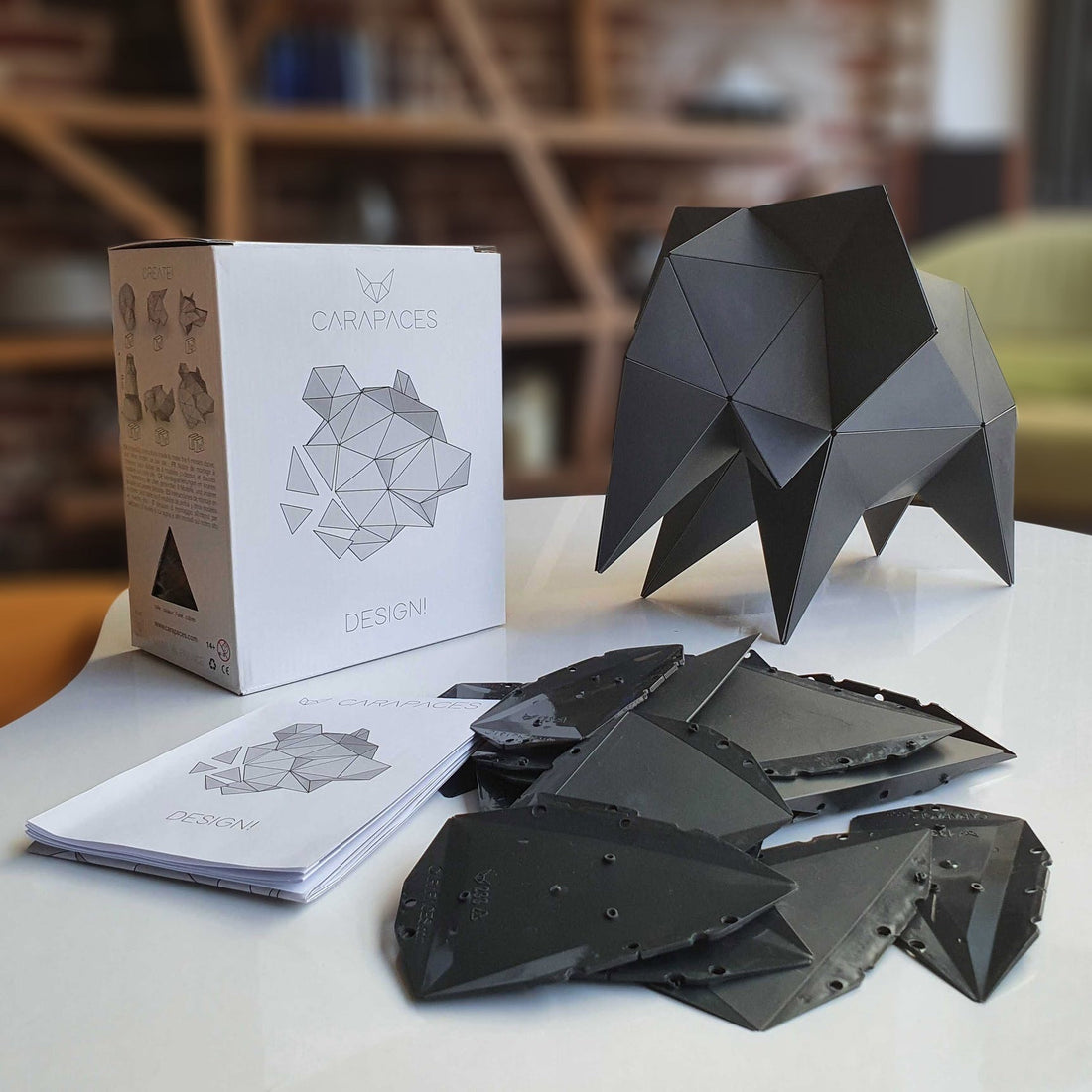 Elefante origami 3D - Negro