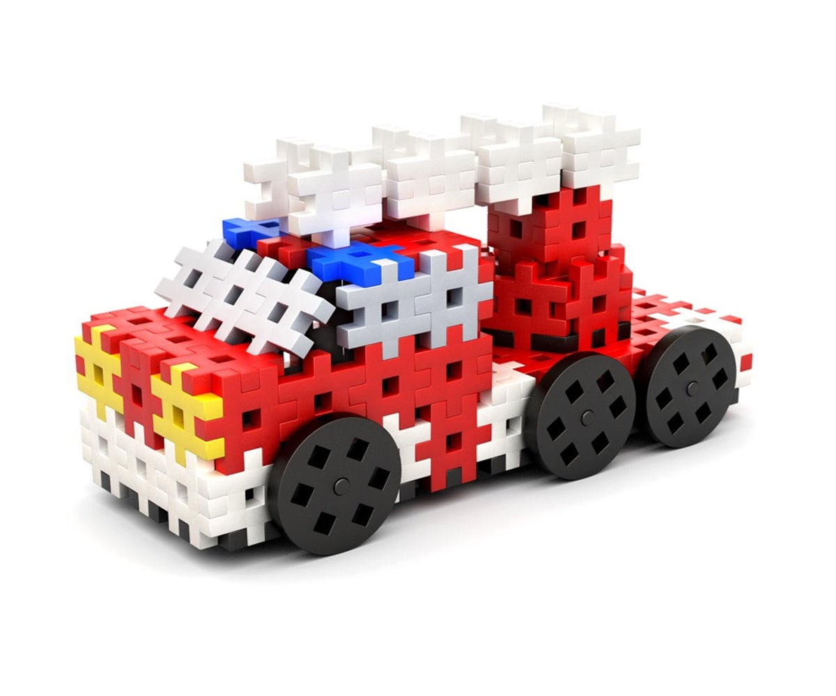 Meli - Basic (4 en 1) - 160 piezas - Estación de bomberos - Casa de Fieras