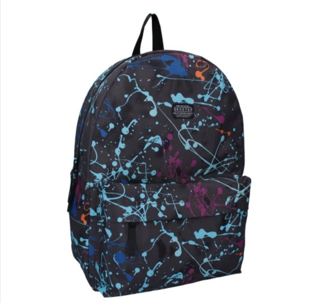 Mochila (M-L) - Splash de pintura - Azul - Casa de Fieras