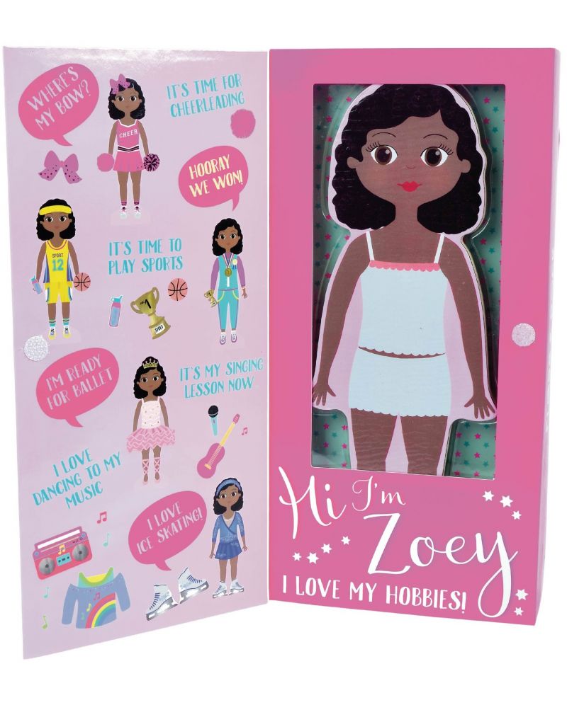 Muñeca magnética de madera - Zoey - Casa de Fieras