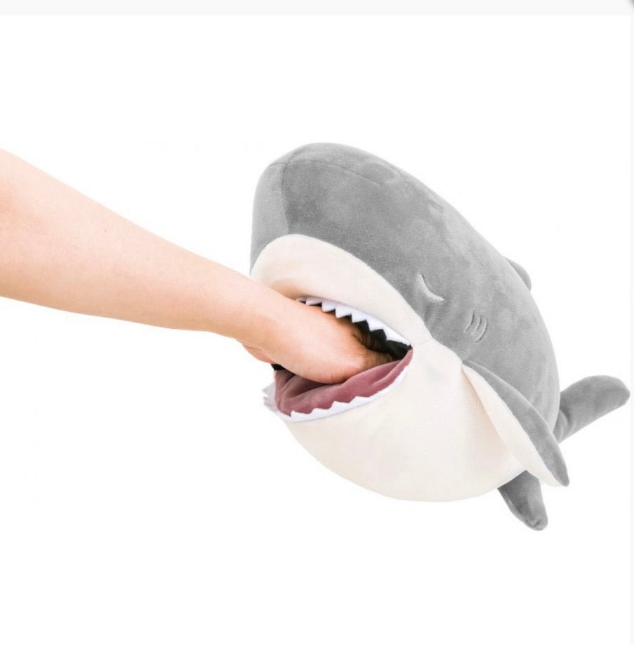 Muñeco De Mano De Felpa Andux Zone – Tiburón Gris, Peluche Suave Para Juegos De Títeres Y Cuentacuentos