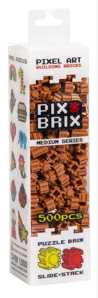 Pix Brix - Caja 500 piezas - Marrón - Casa de Fieras