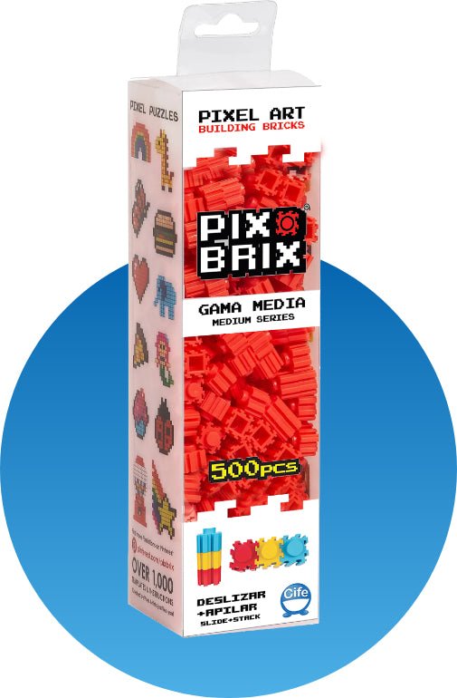 Pix Brix - Caja 500 piezas - Rojo - Casa de Fieras