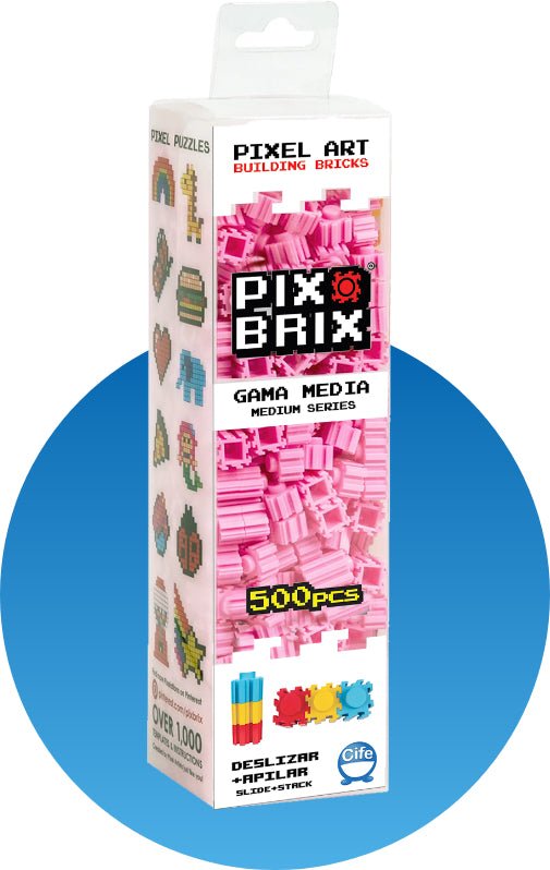 Pix Brix - Caja 500 piezas - Rosa - Casa de Fieras