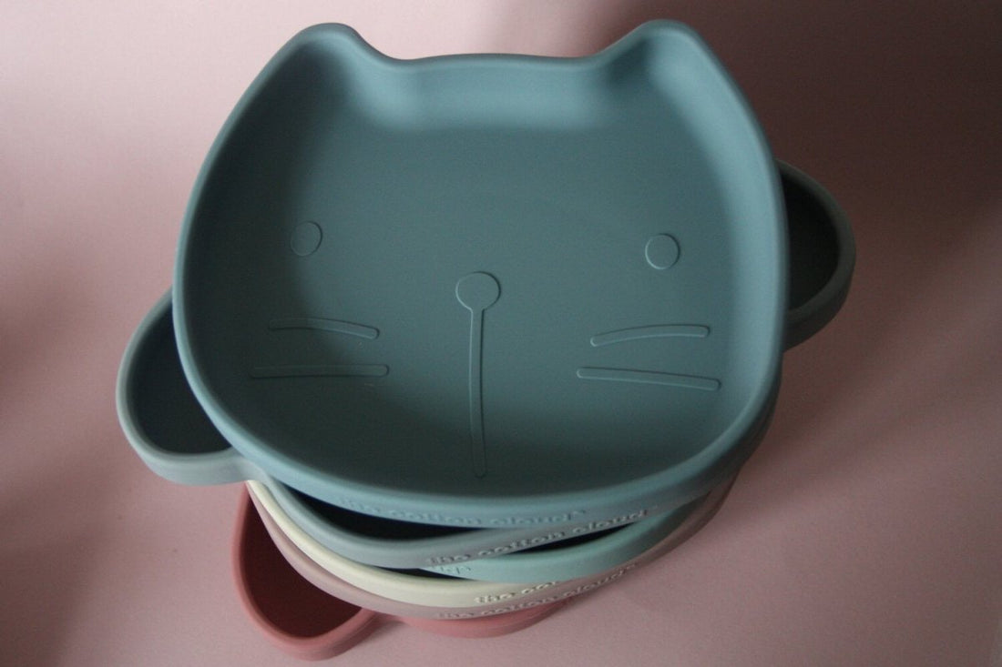 Plato Gato de silicona con Ventosa (Ver colores) - Casa de Fieras