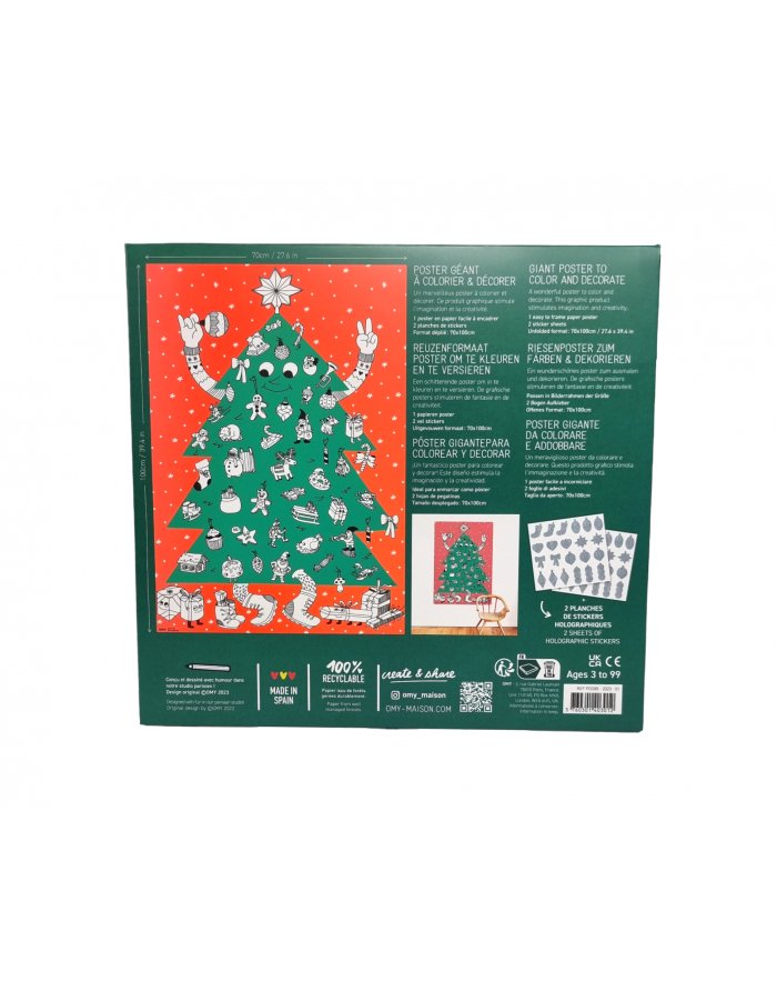 Poster gigante + pegatinas - Arbol de Navidad - Casa de Fieras