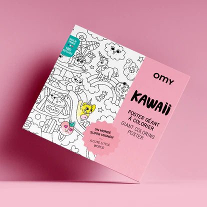 Poster XL para colorear - Kawaii - Casa de Fieras