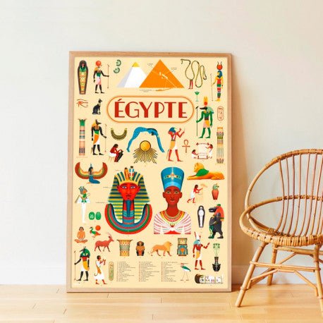 Poster XXL + 35 pegatinas - Egipcio - Casa de Fieras