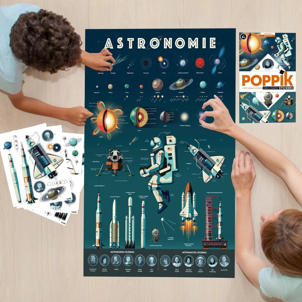 Poster XXL + 49 pegatinas - Astronomía - Casa de Fieras