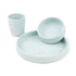 Vajilla silicona (set de 3 piezas) - Confeti azul - Casa de Fieras